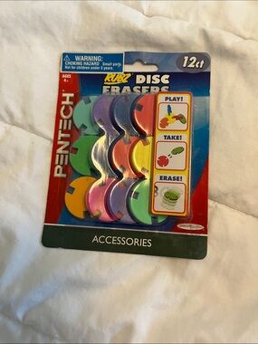 Pentel Tech Kids Disc Erasers - Multicolor (12 ct)